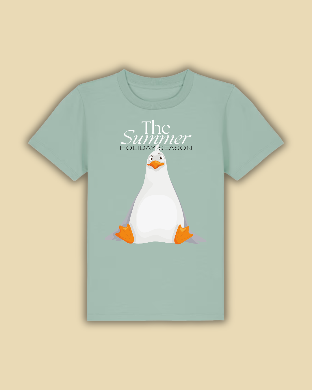 Grumpy Seagull – Summer Holiday Series - Kids T-Shirt - Aloe