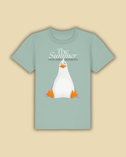Grumpy Seagull – Summer Holiday Series - Kids T-Shirt - Aloe
