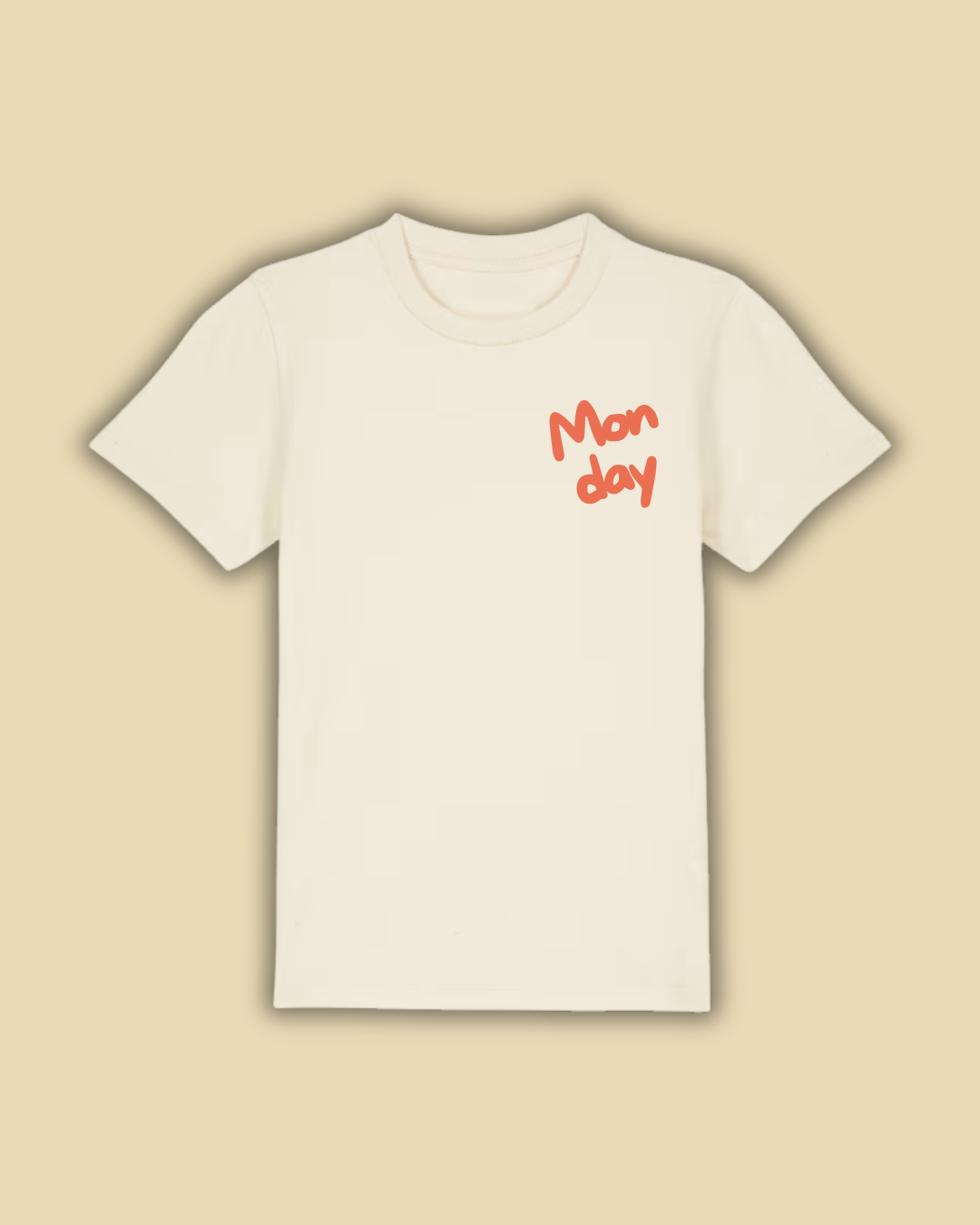 Monday T-Shirt - Kids Tee - Natural Raw