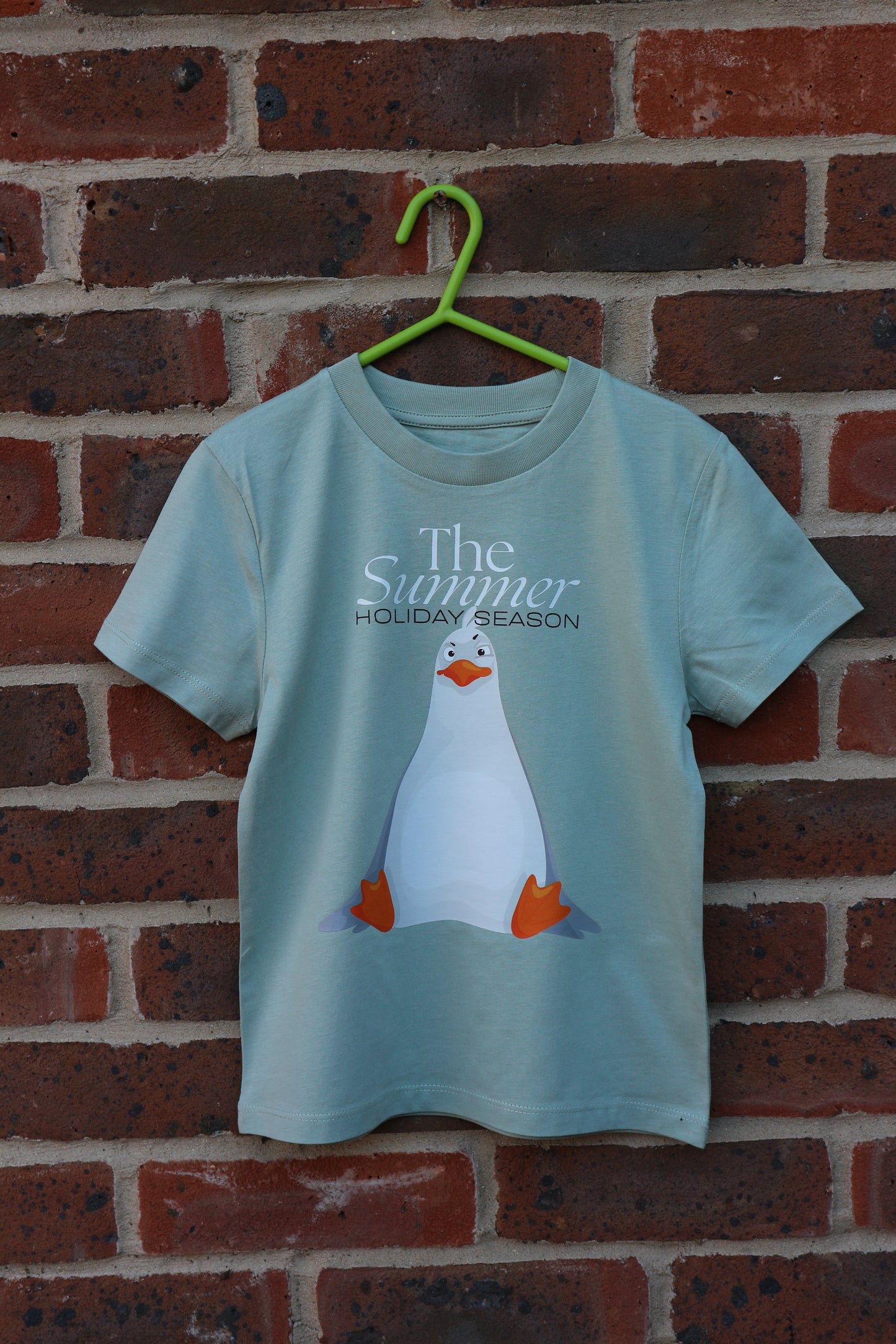 Grumpy Seagull – Summer Holiday Series - Kids T-Shirt - Aloe