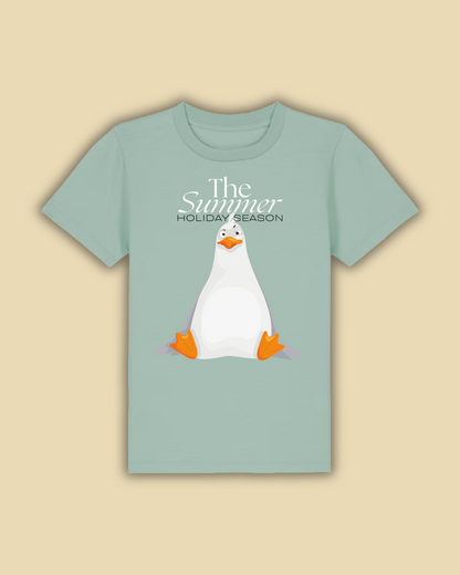 Grumpy Seagull – Summer Holiday Series - Kids T-Shirt - Aloe