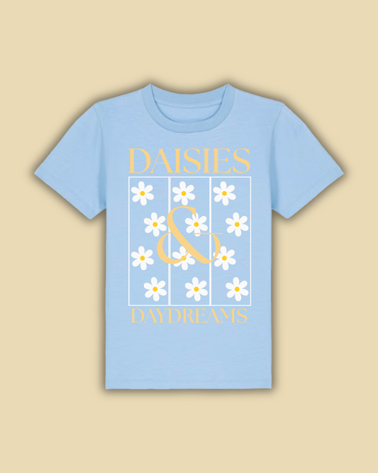 Daisies and Daydreams - Little Gardeners - Kids T-Shirt - Blue